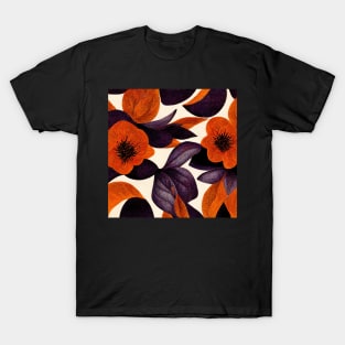 Vintage looking wallpaper with rich colors of purple and orange. T-Shirt